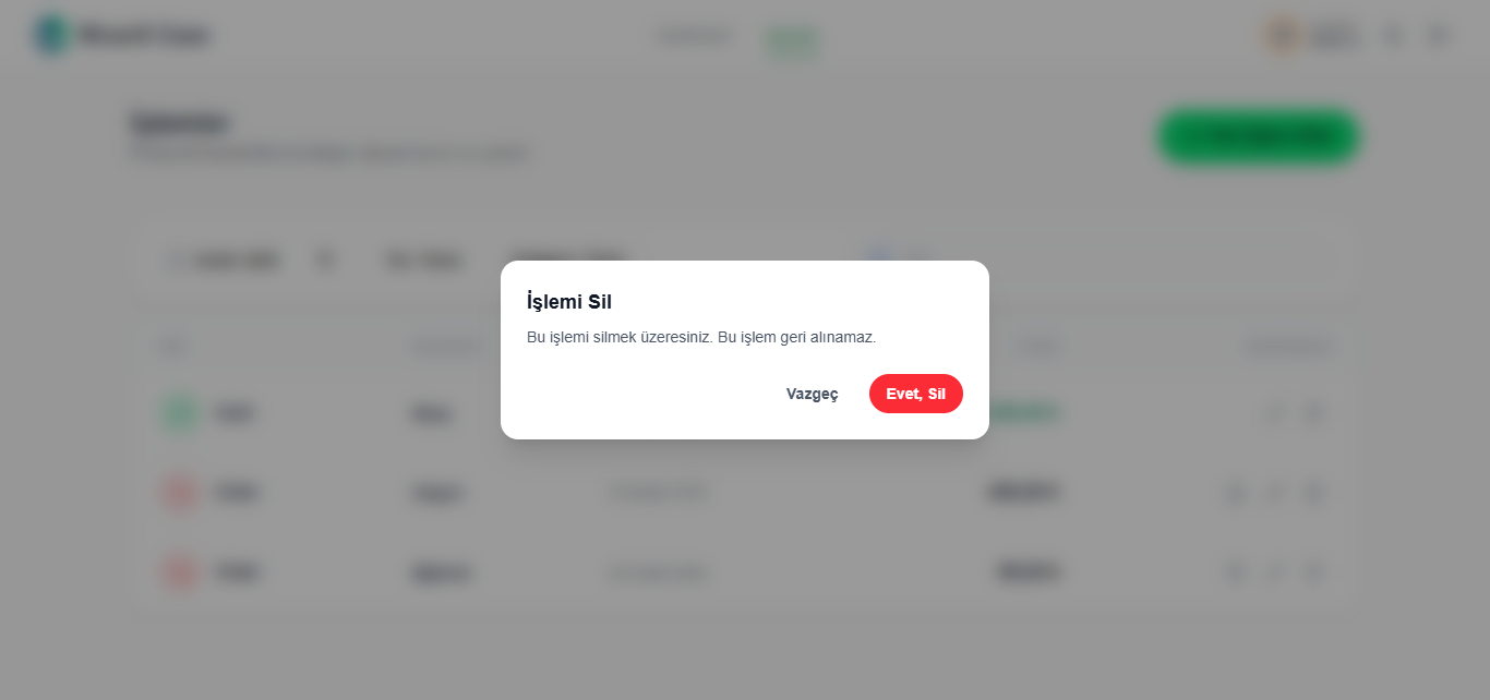 Kişisel Finans Yönetim Sistemi (Next.js | NestJS)