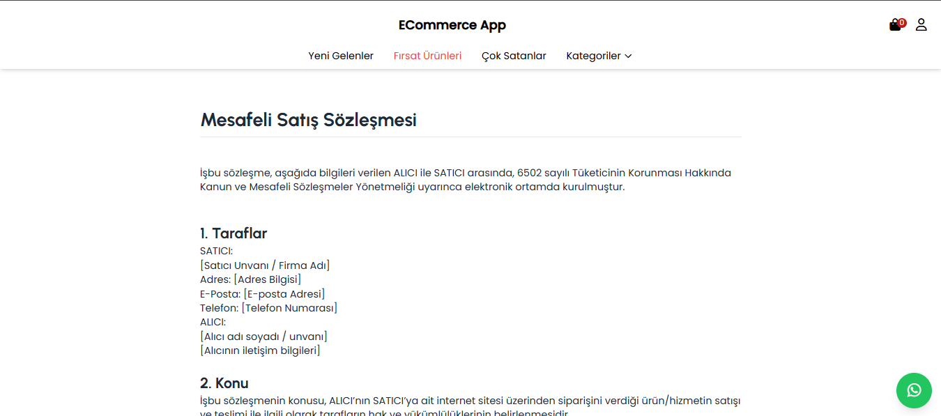 E-Ticaret Sitesi