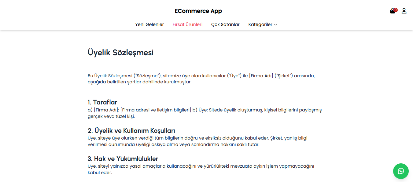 E-Ticaret Sitesi