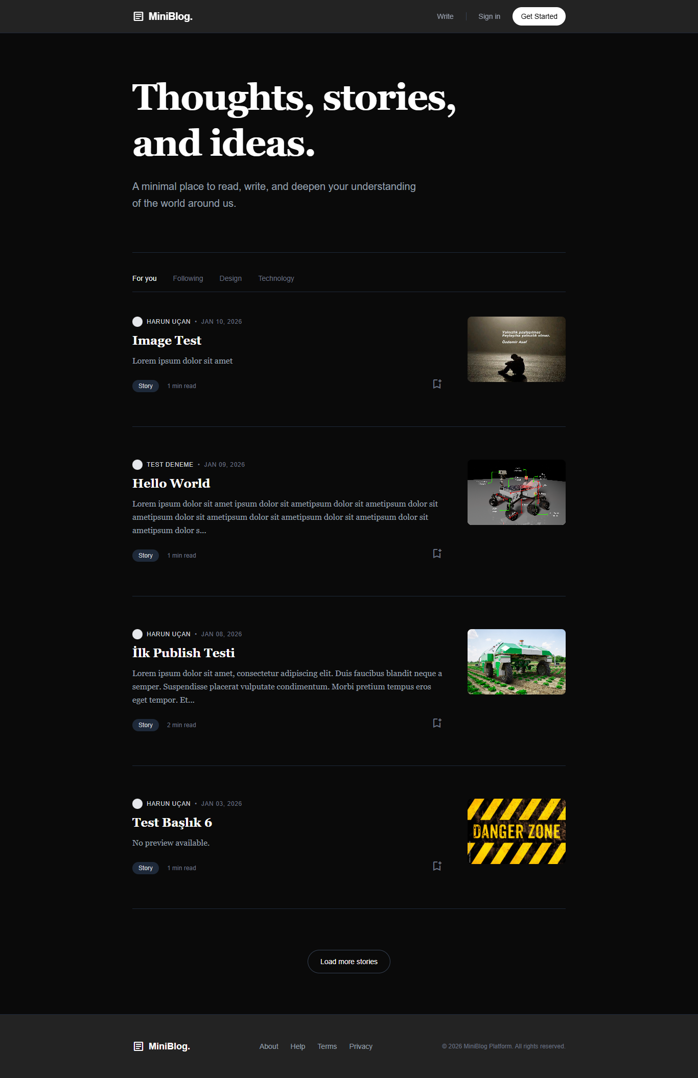 Mini Blog (Next.js | NestJS)