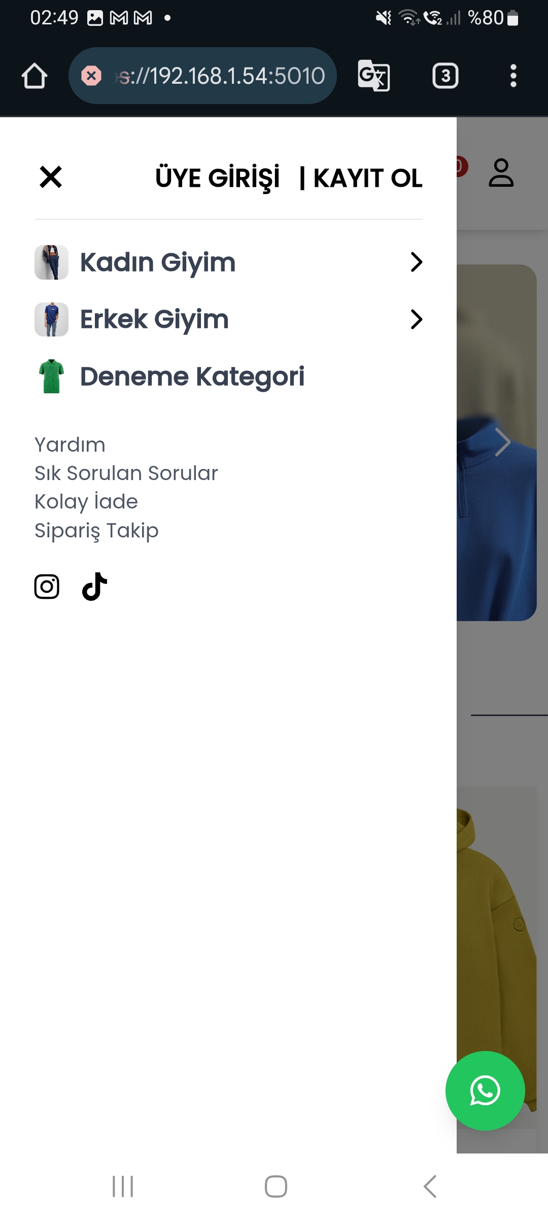 E-Ticaret Sitesi