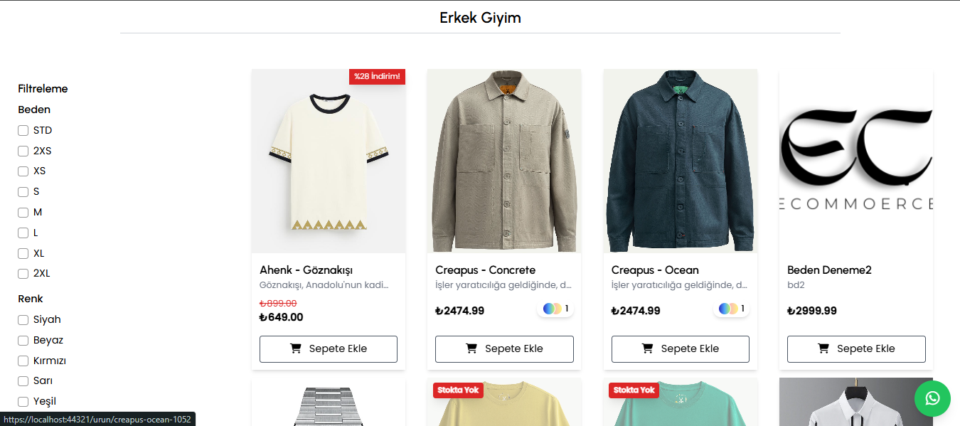 E-Ticaret Sitesi